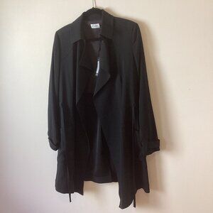 NWT R Label Black Trench Coat/Long Blazer